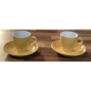 Imusa Espresso Cup And Saucer Mustard Yellow Set Of 2